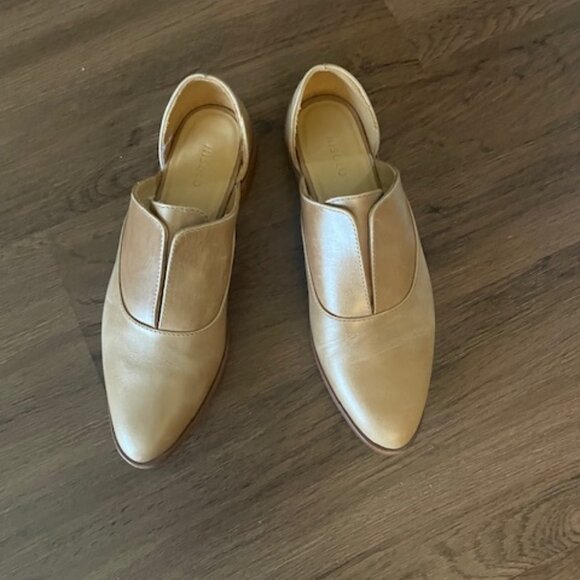 Nisolo Gold Leather Slip-On Loafers (Size 8, New) - Picture 3 of 3
